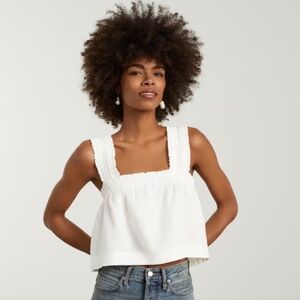 EVERLANE Smocked Linen Cami